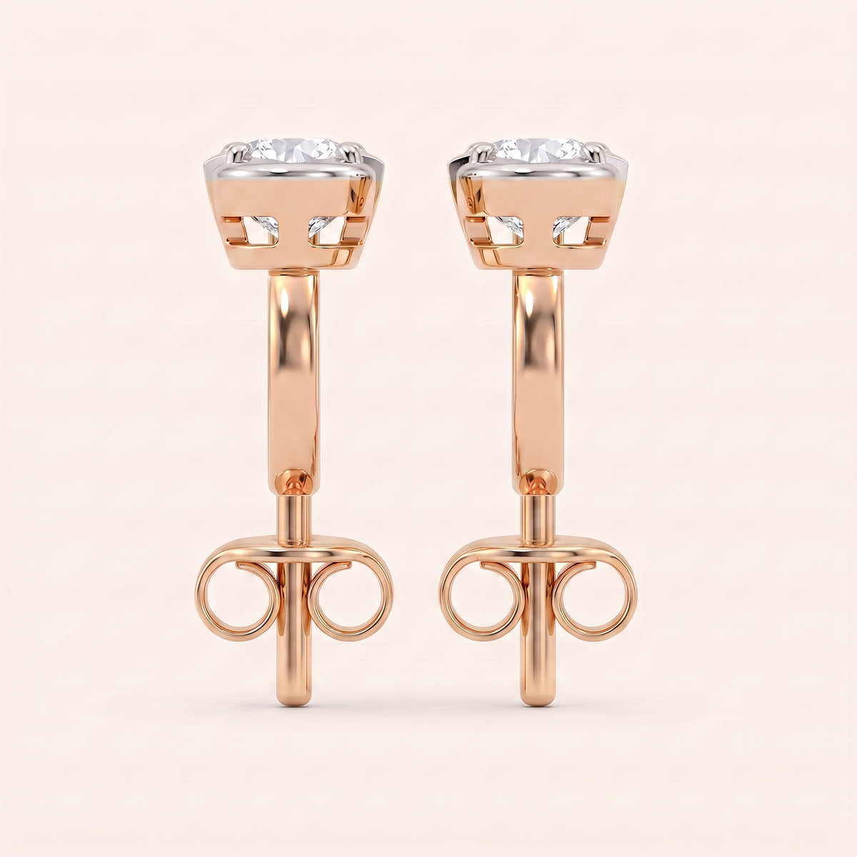 Totem lab-grown diamond earrings, view 7