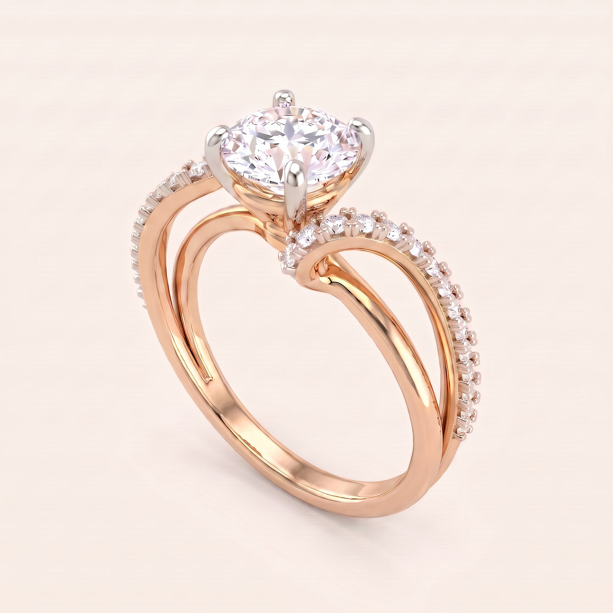 Sovereign lab-grown diamond ring, view 8