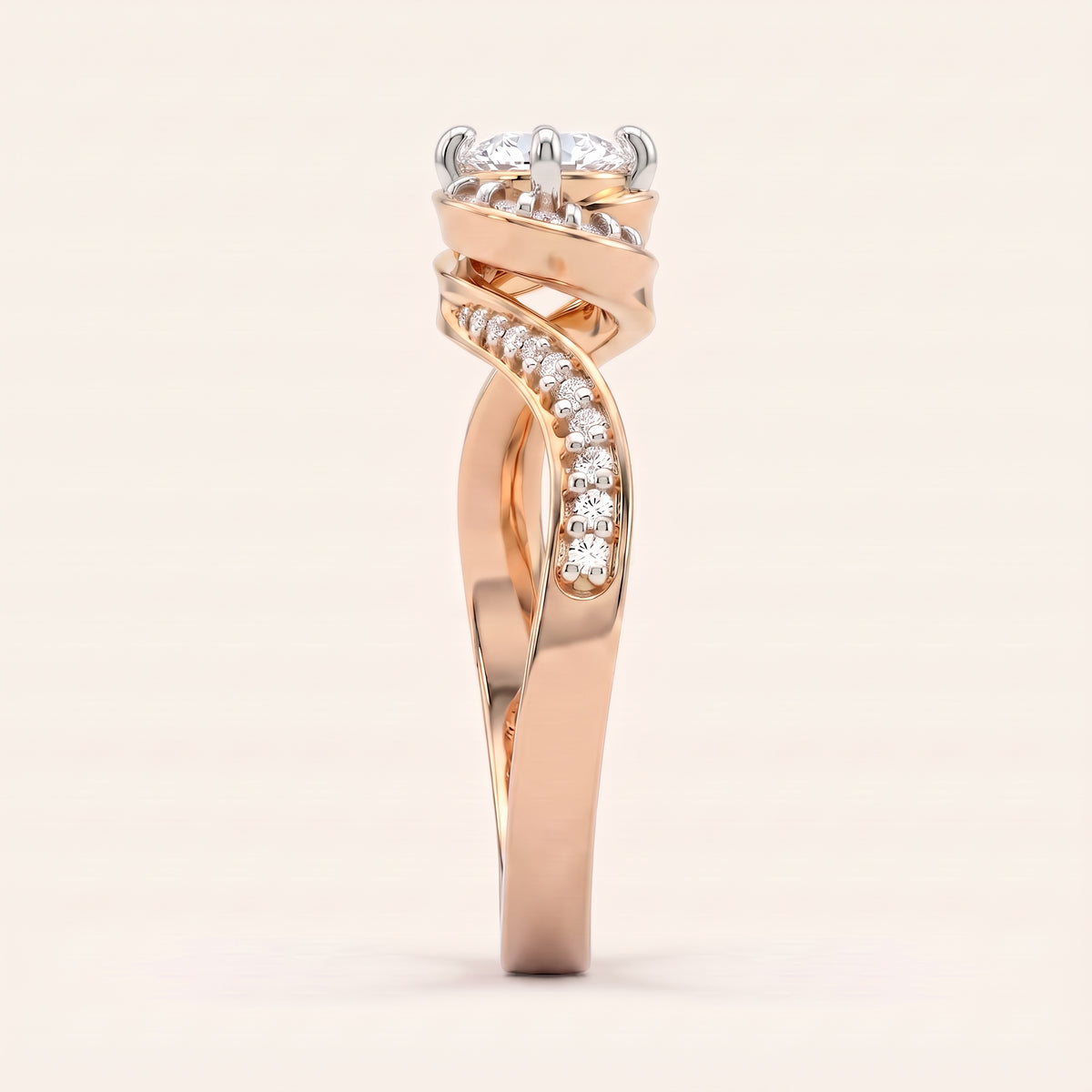 Whirlwind lab-grown diamond ring, view 5