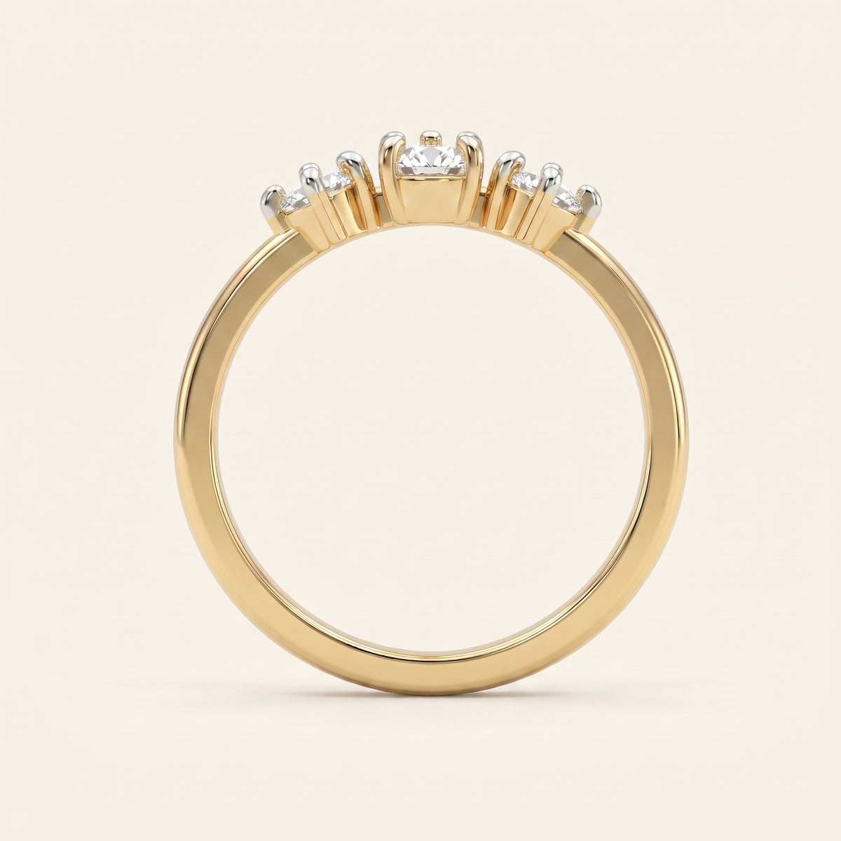 Gemini lab-grown diamond ring, view 3