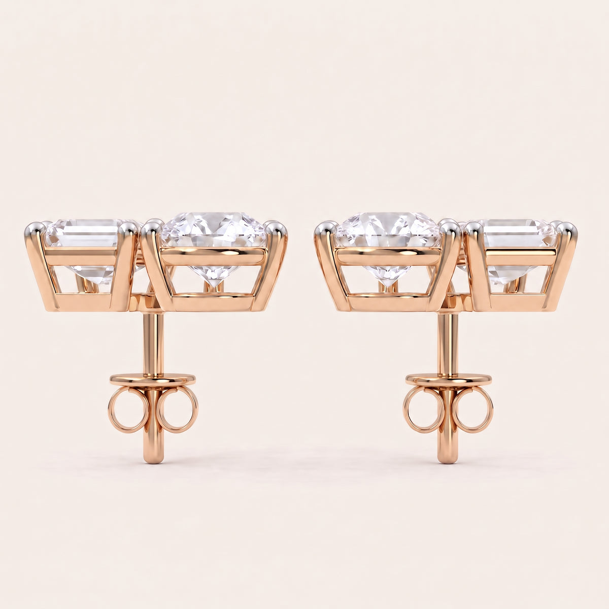 Juxta lab-grown diamond earrings, view 6