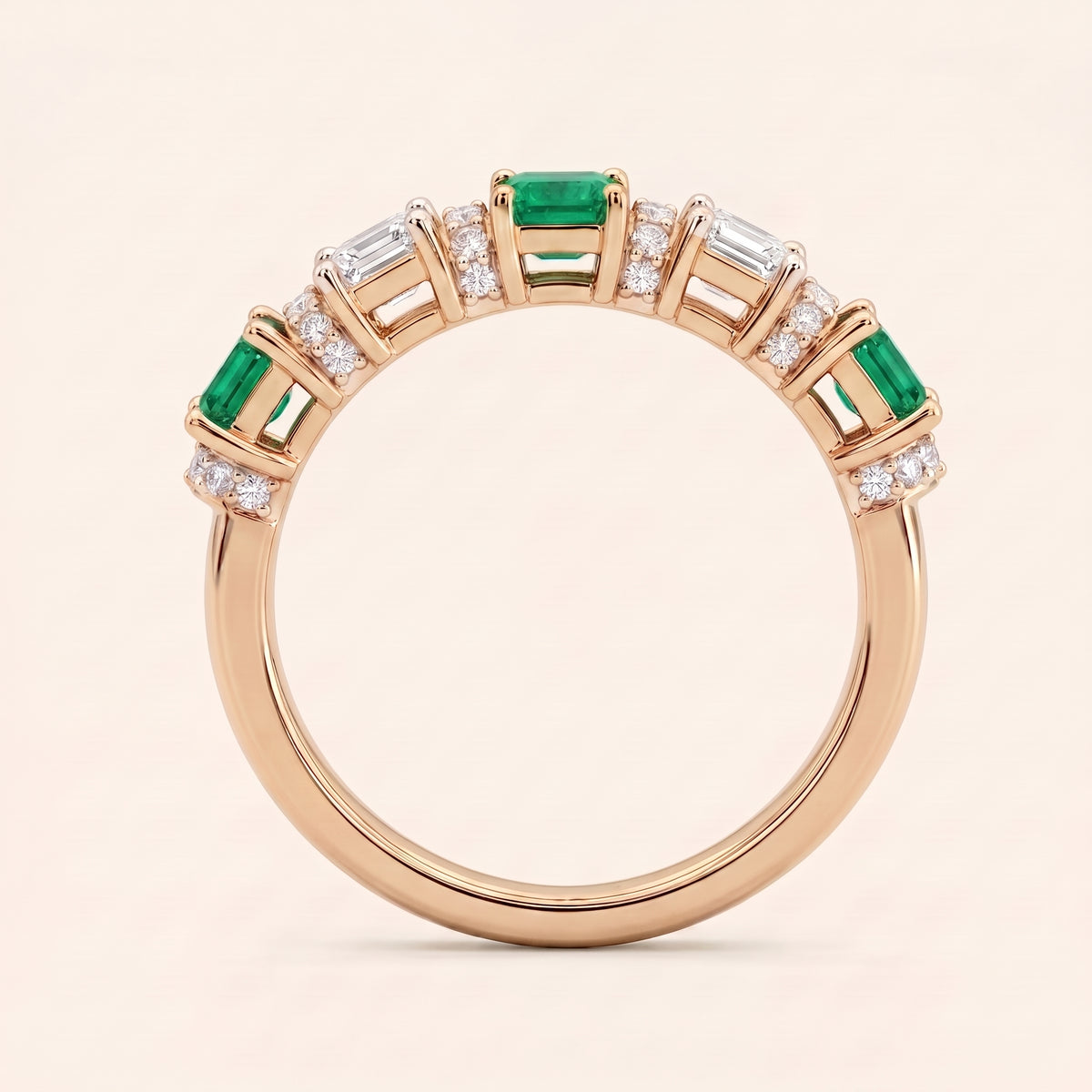 Mosaic lab-grown diamond ring, view 6