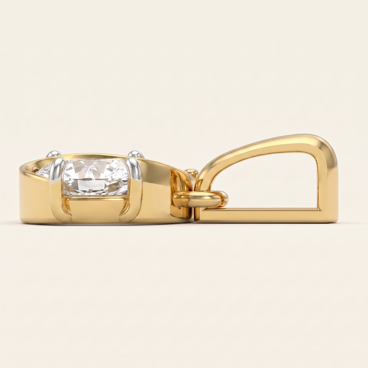 Spiralle lab-grown diamond pendant, view 3
