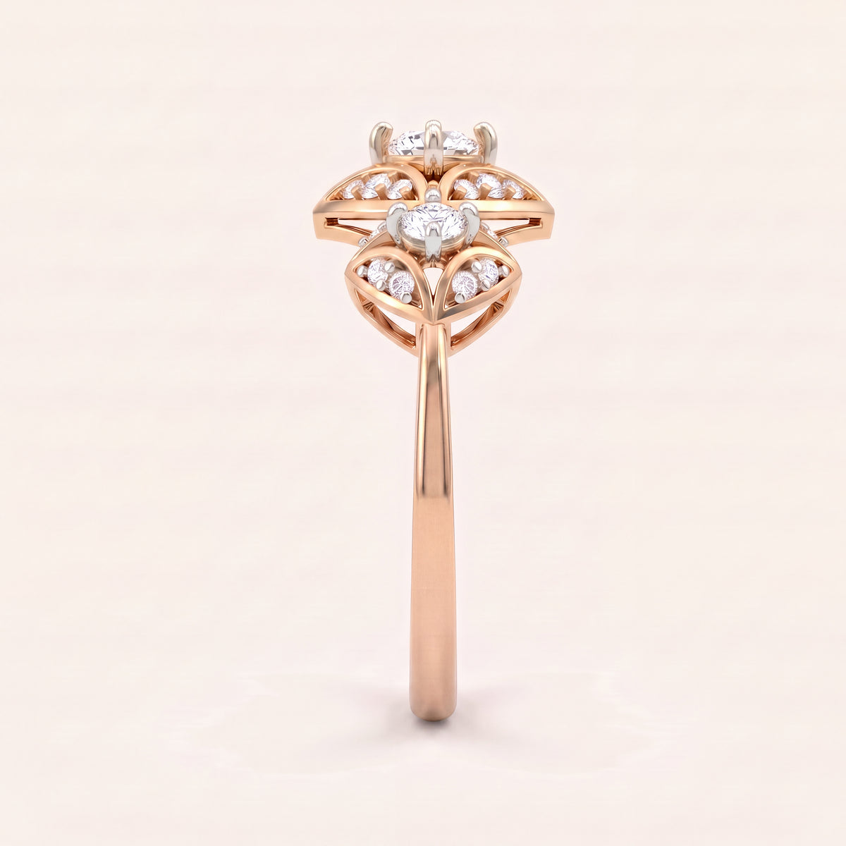 Tiara lab-grown diamond ring, view 6
