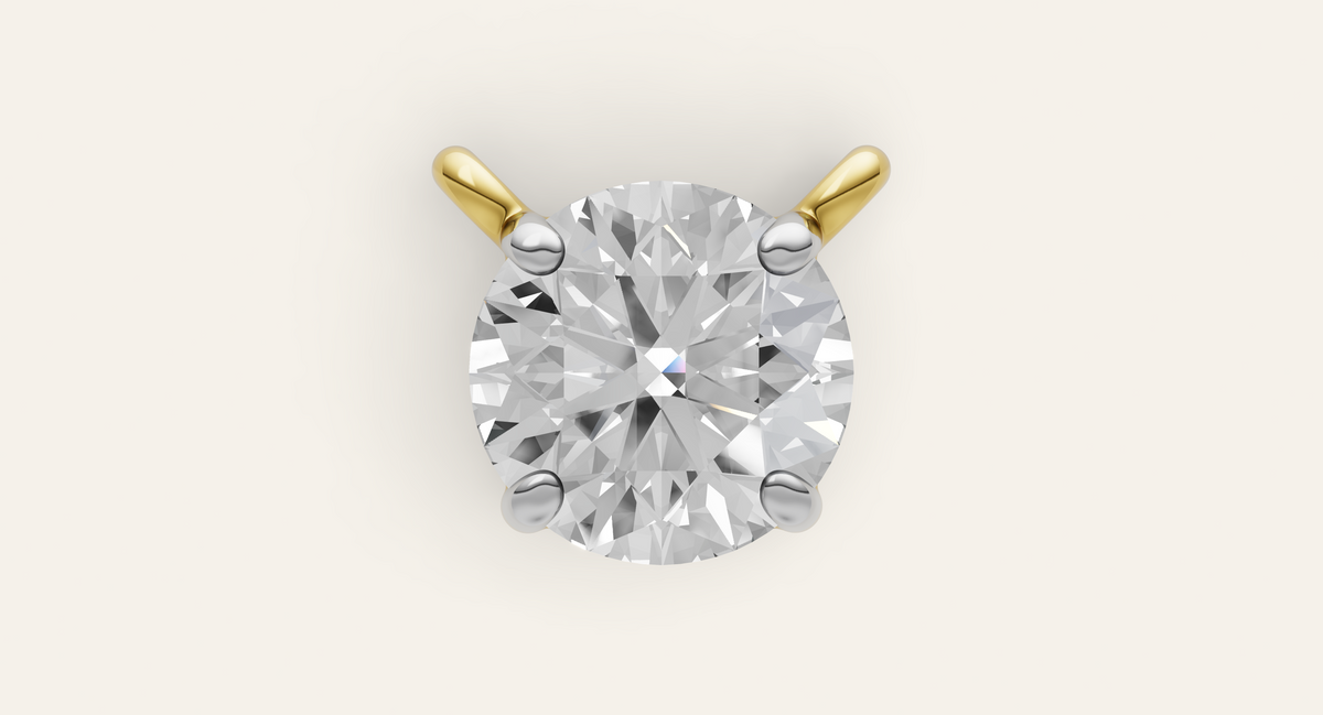 Solstice lab-grown diamond pendant, view 6