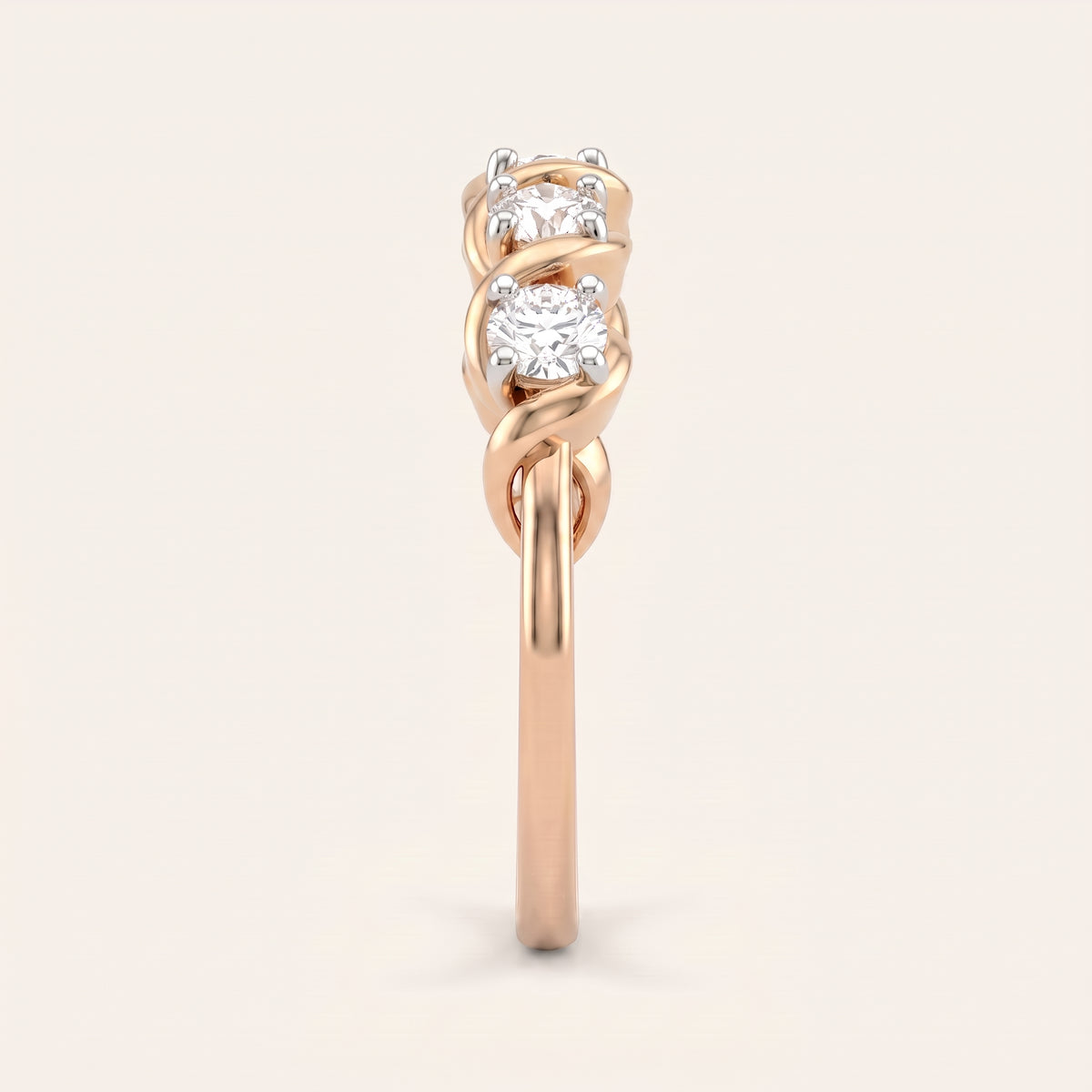 Cascade lab-grown diamond ring, view 7
