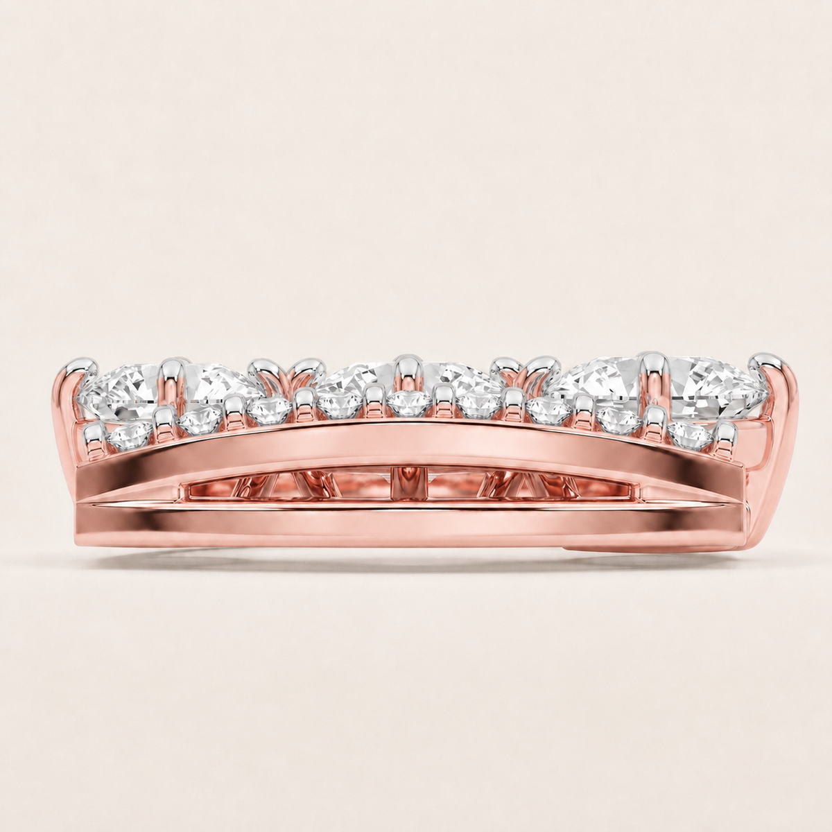 Tower lab-grown diamond earrings, view 5
