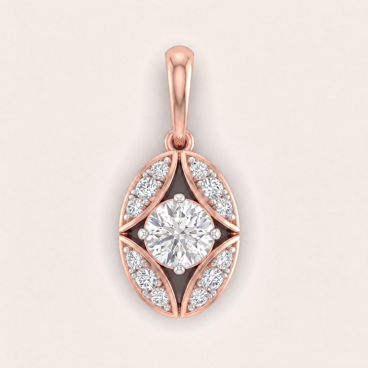 Iris lab-grown diamond pendant, view 4