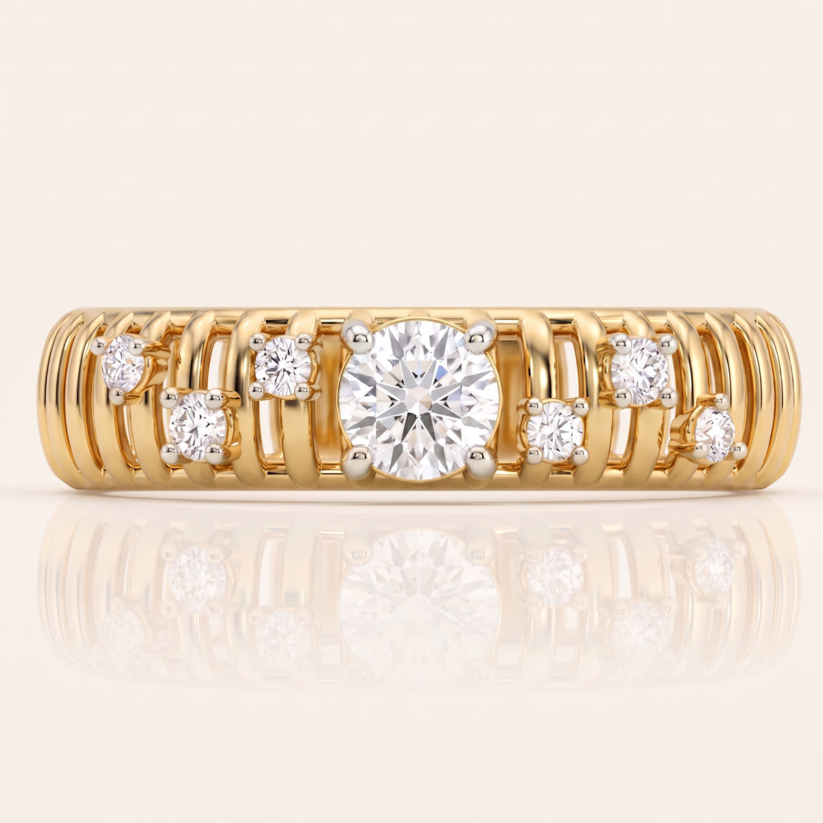 Ripple lab-grown diamond ring