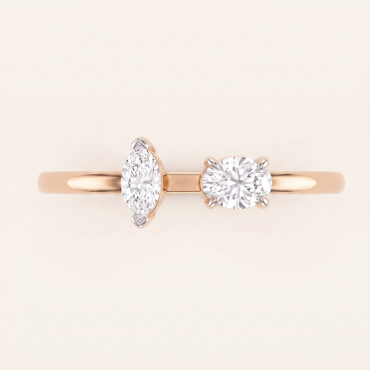 Compass lab-grown diamond ring, view 5