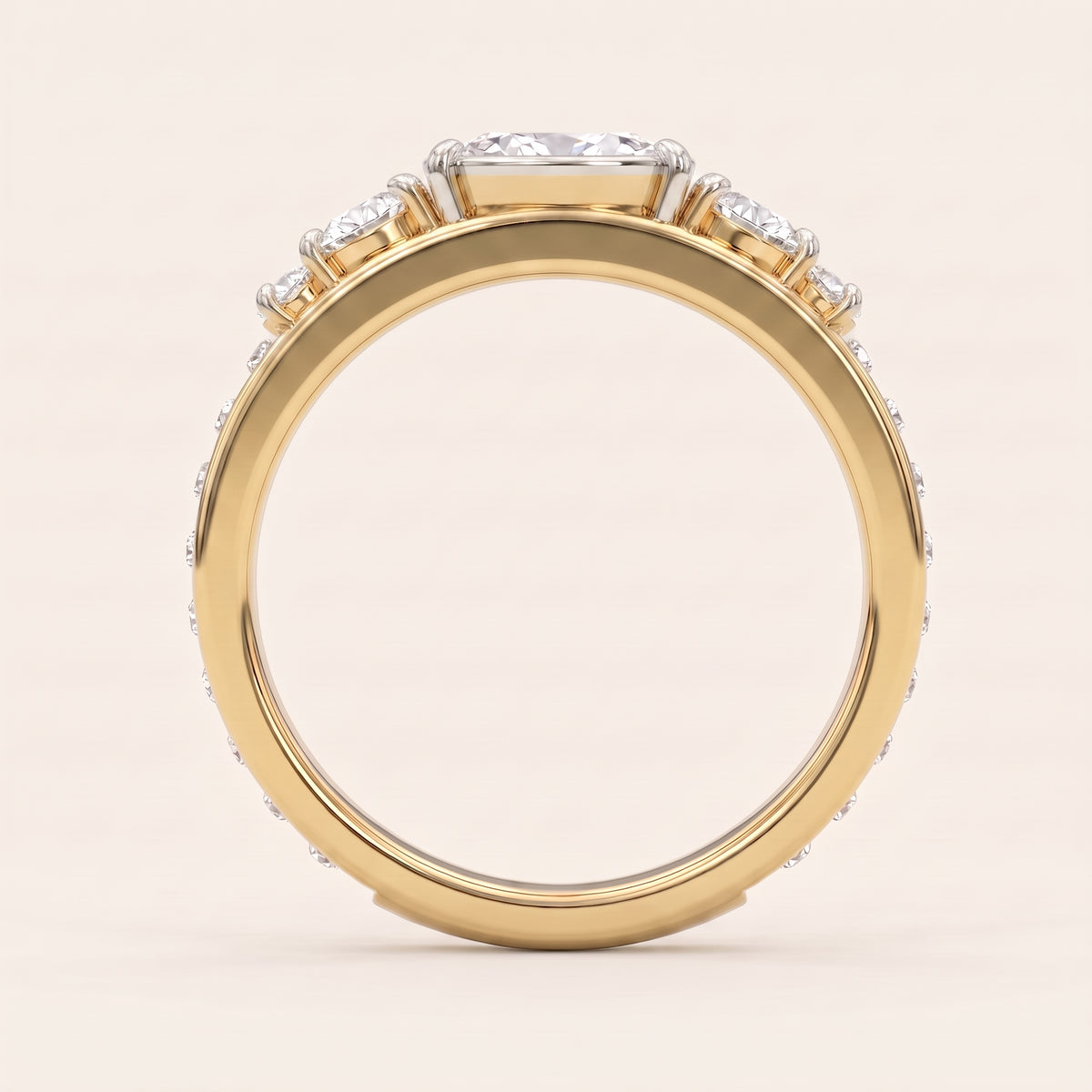 Aurelia lab-grown diamond ring, view 3