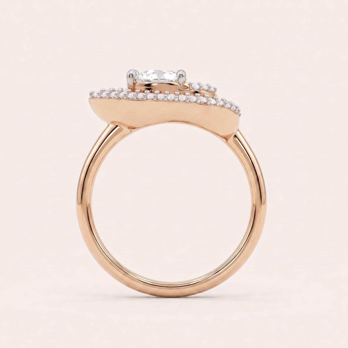 Paisley lab-grown diamond ring, view 7