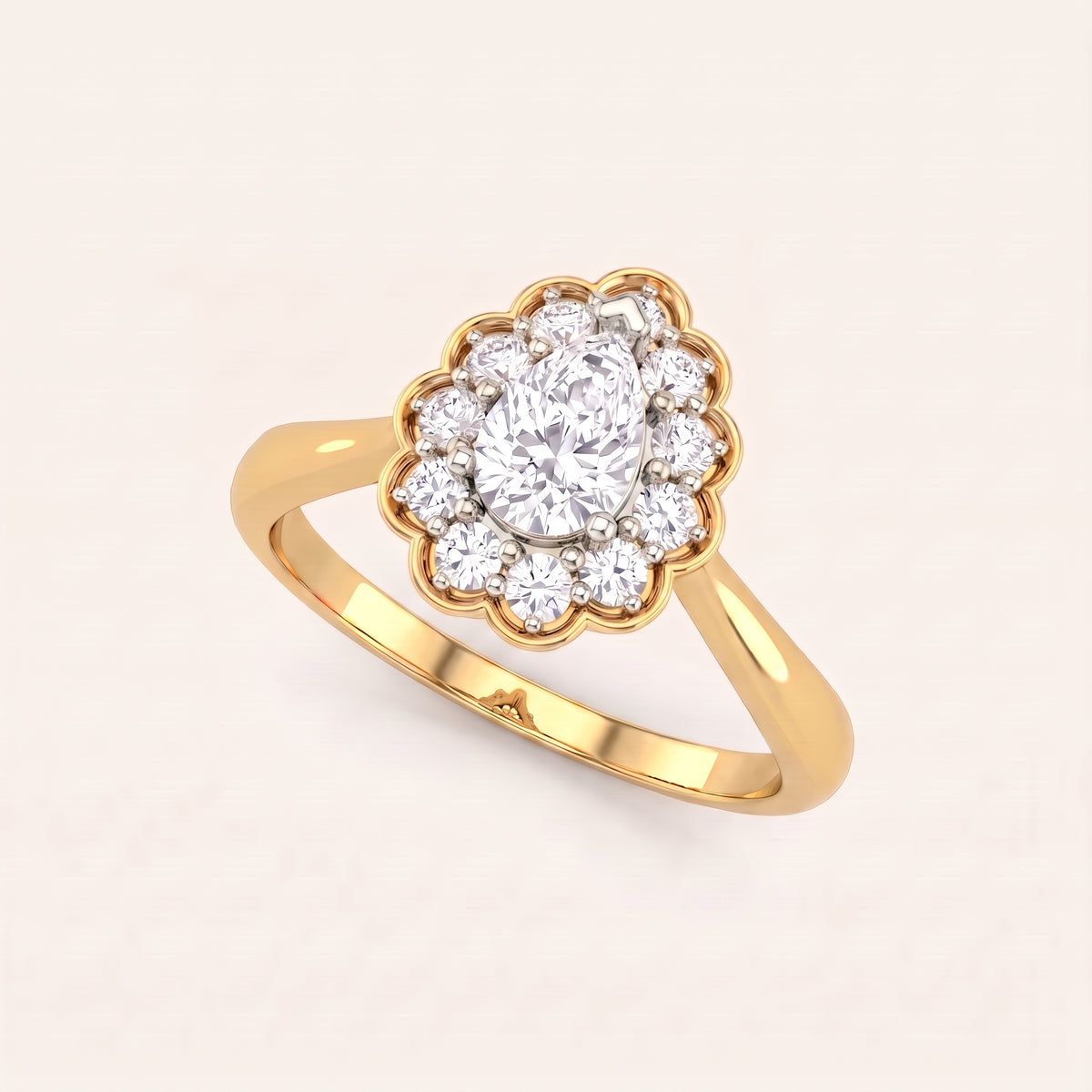 Lily lab-grown diamond ring, view 4