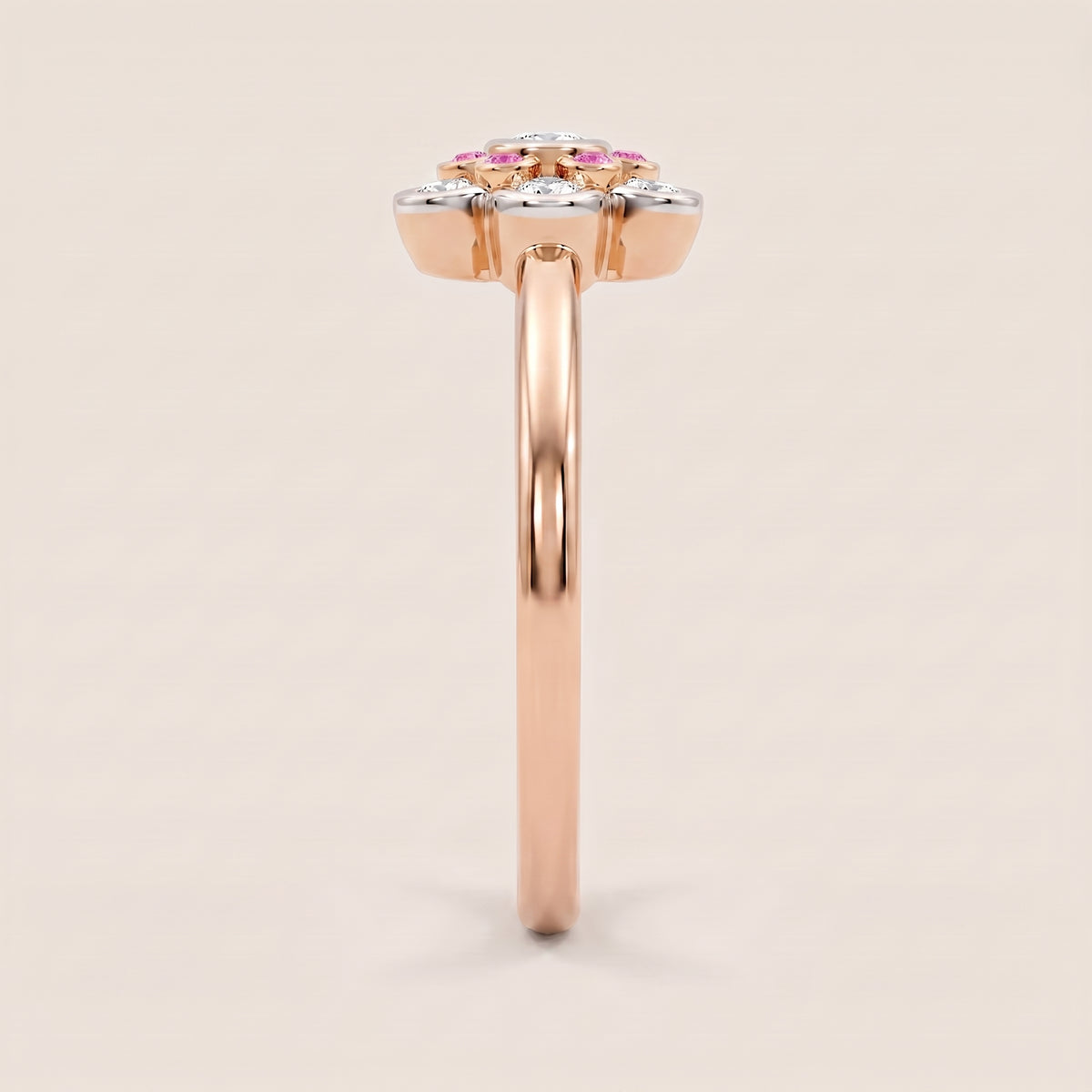 Sakura lab-grown diamond ring, view 6