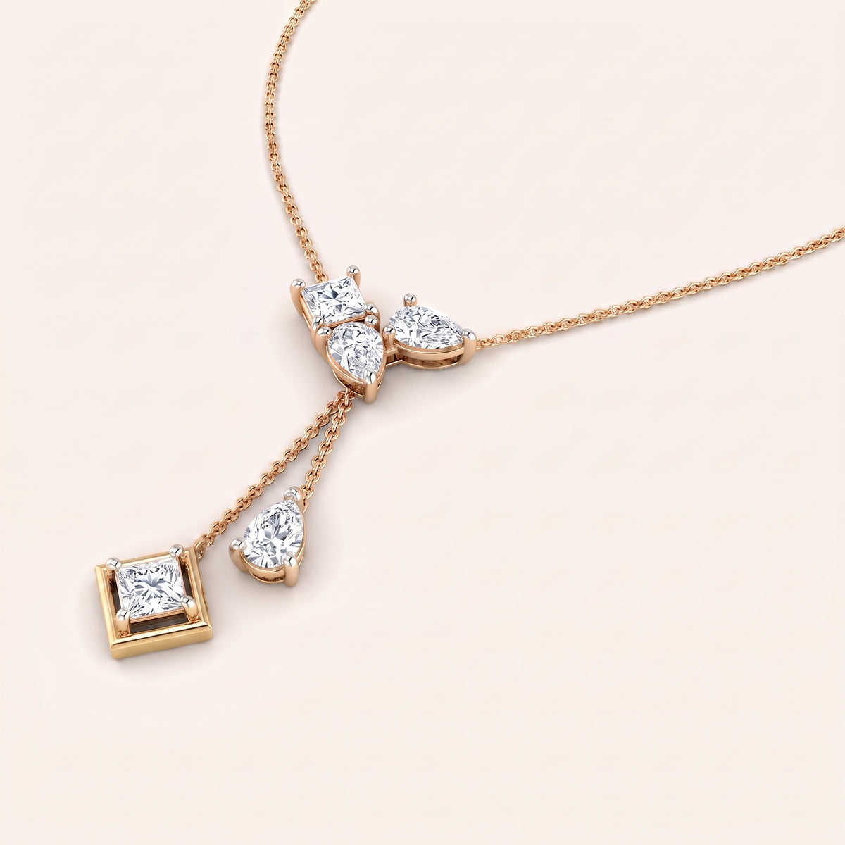 Willow lab-grown diamond necklace, view 8