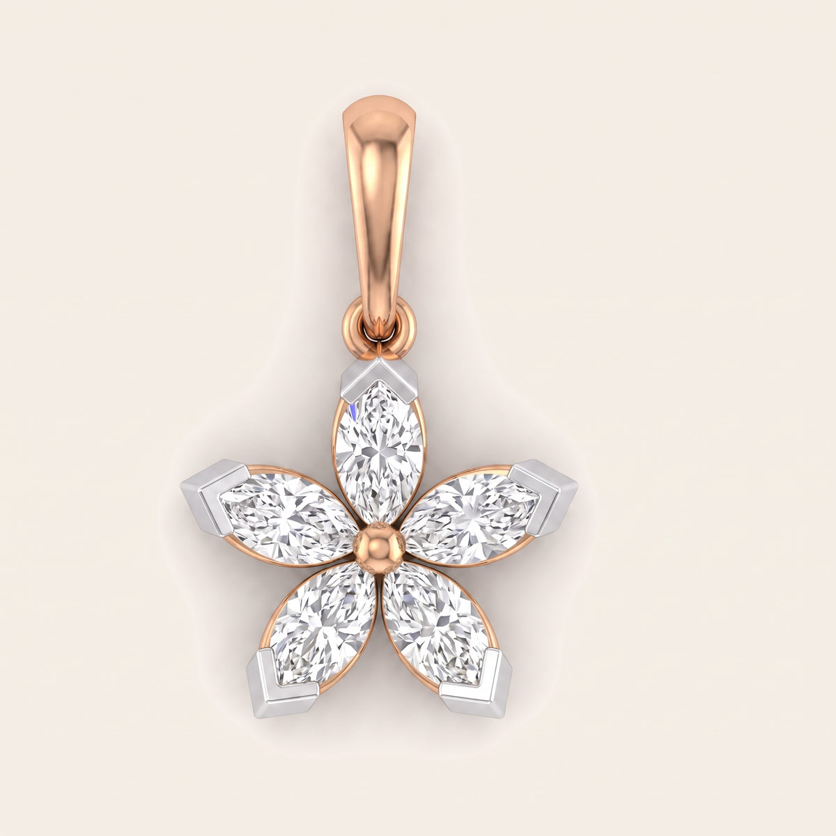 Jasmine lab-grown diamond pendant, view 6