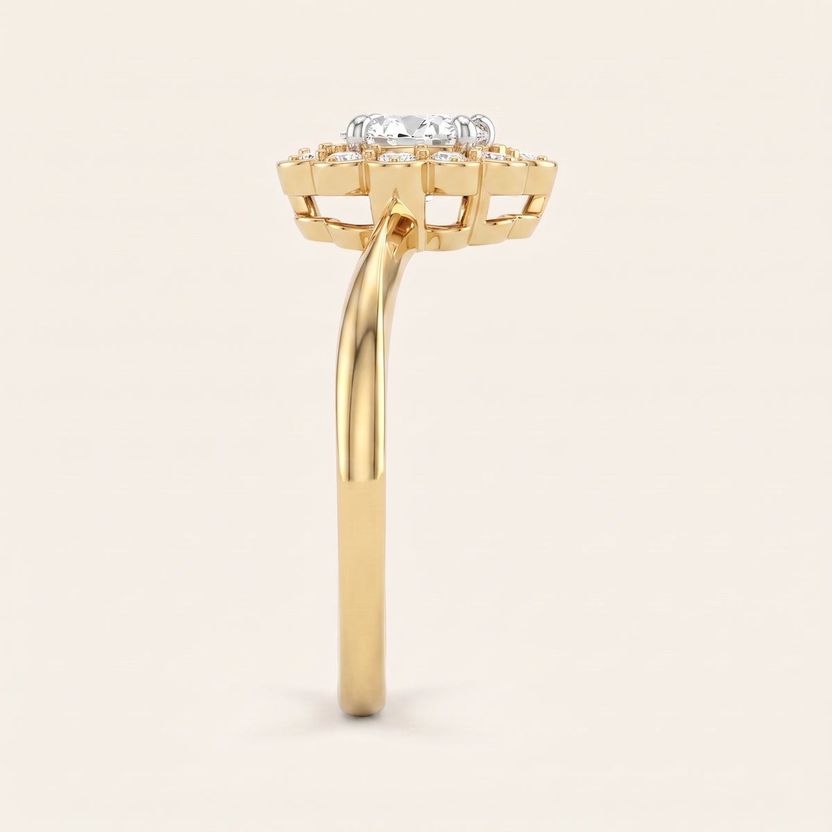 Lily lab-grown diamond ring, view 2