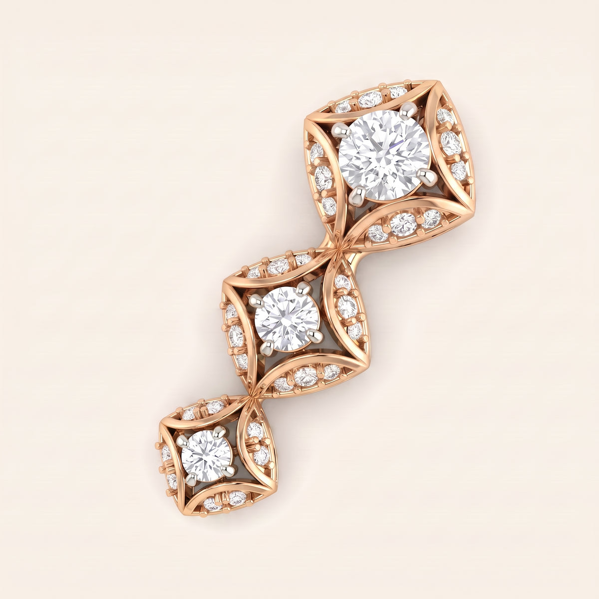 Tiara lab-grown diamond pendant, view 5
