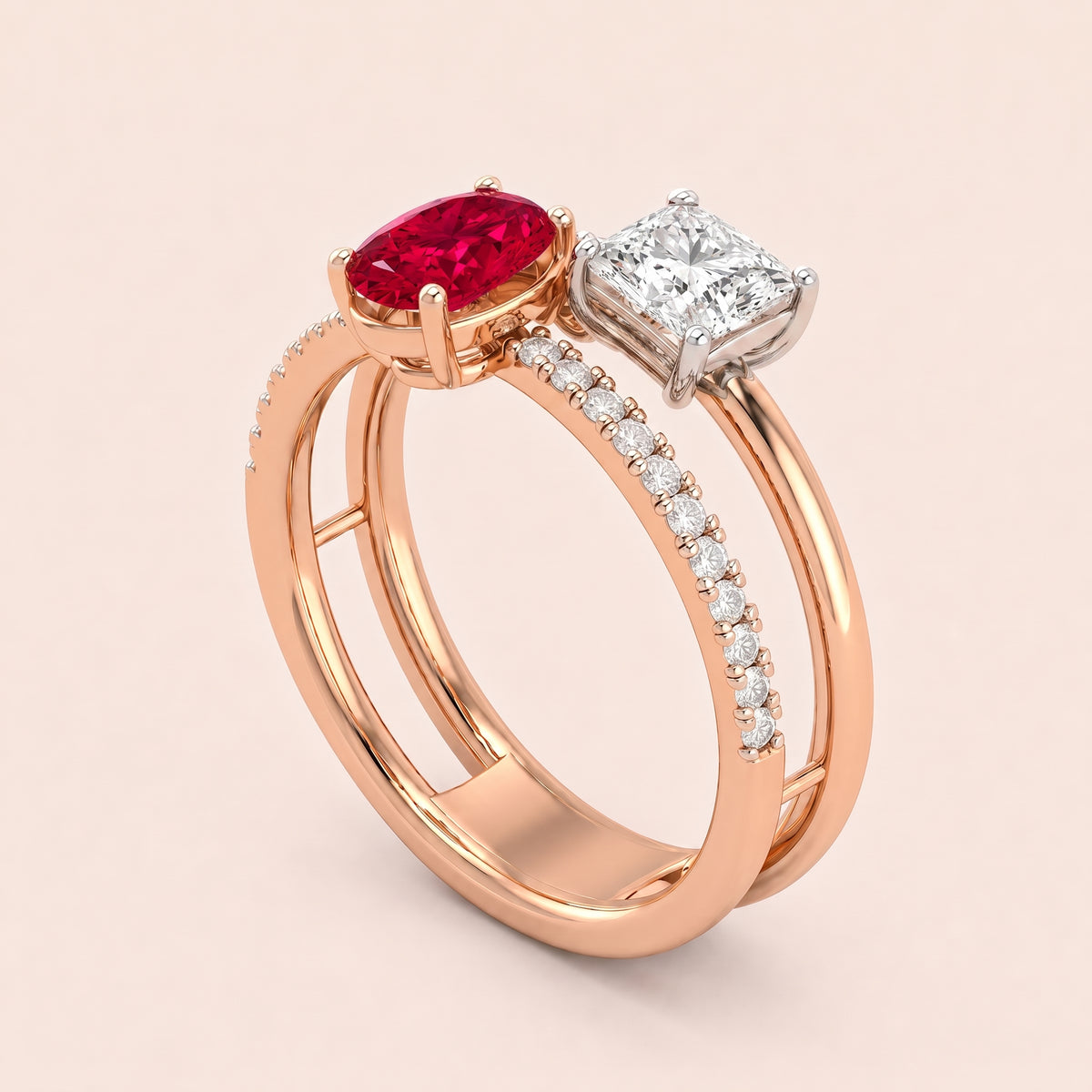 Ember lab-grown diamond ring, view 6
