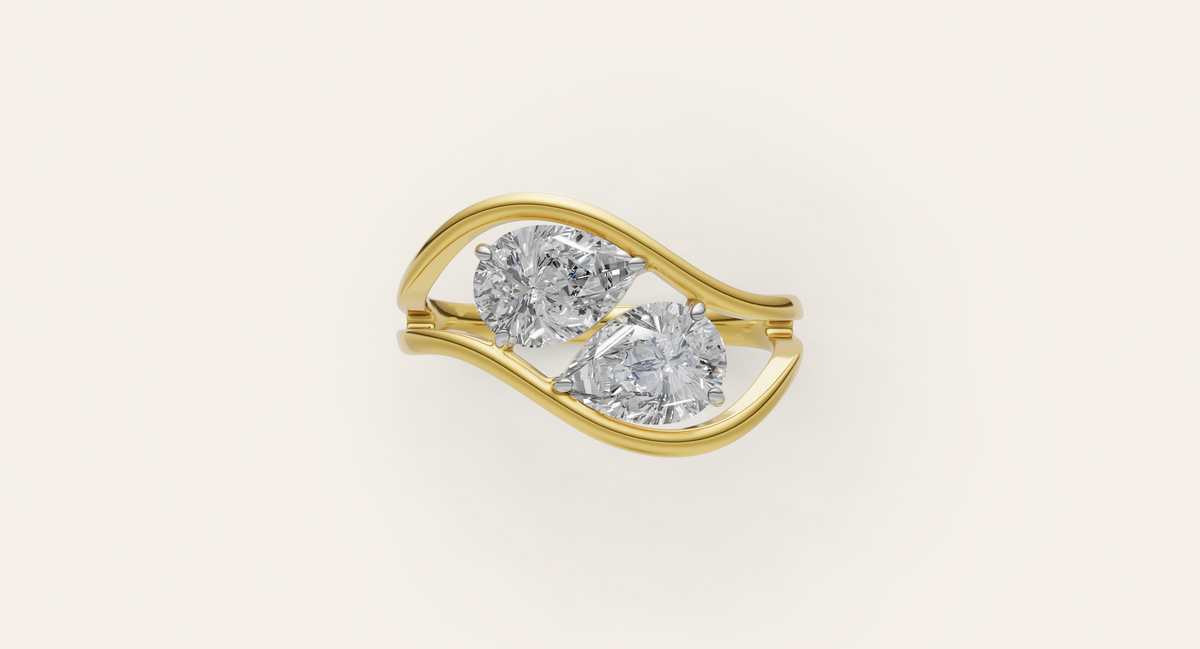 Folia lab-grown diamond ring, view 1