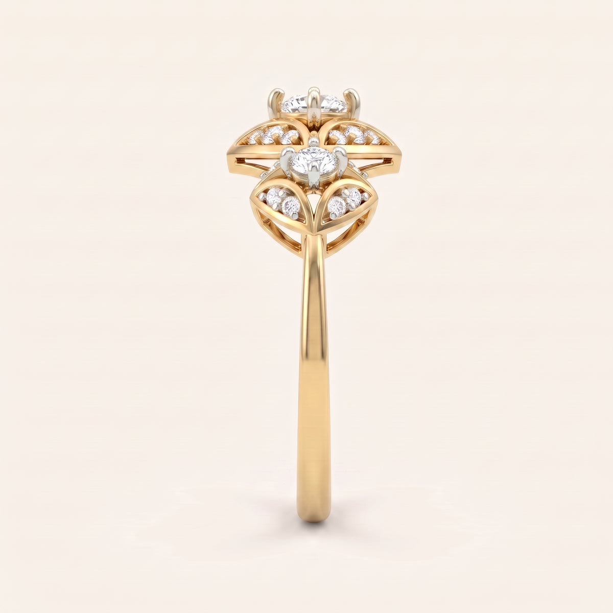 Tiara lab-grown diamond ring, view 2