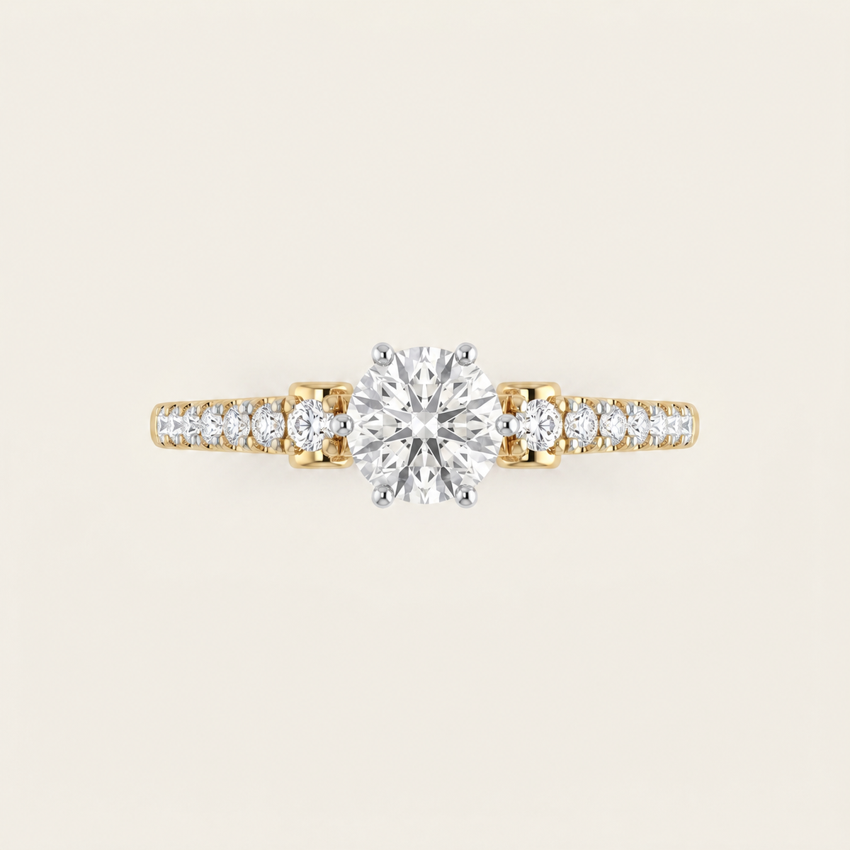Lyra lab-grown diamond ring, view 3