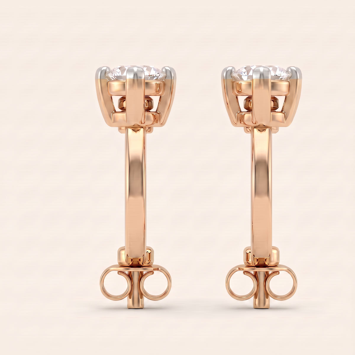 Medley lab-grown diamond earrings, view 6