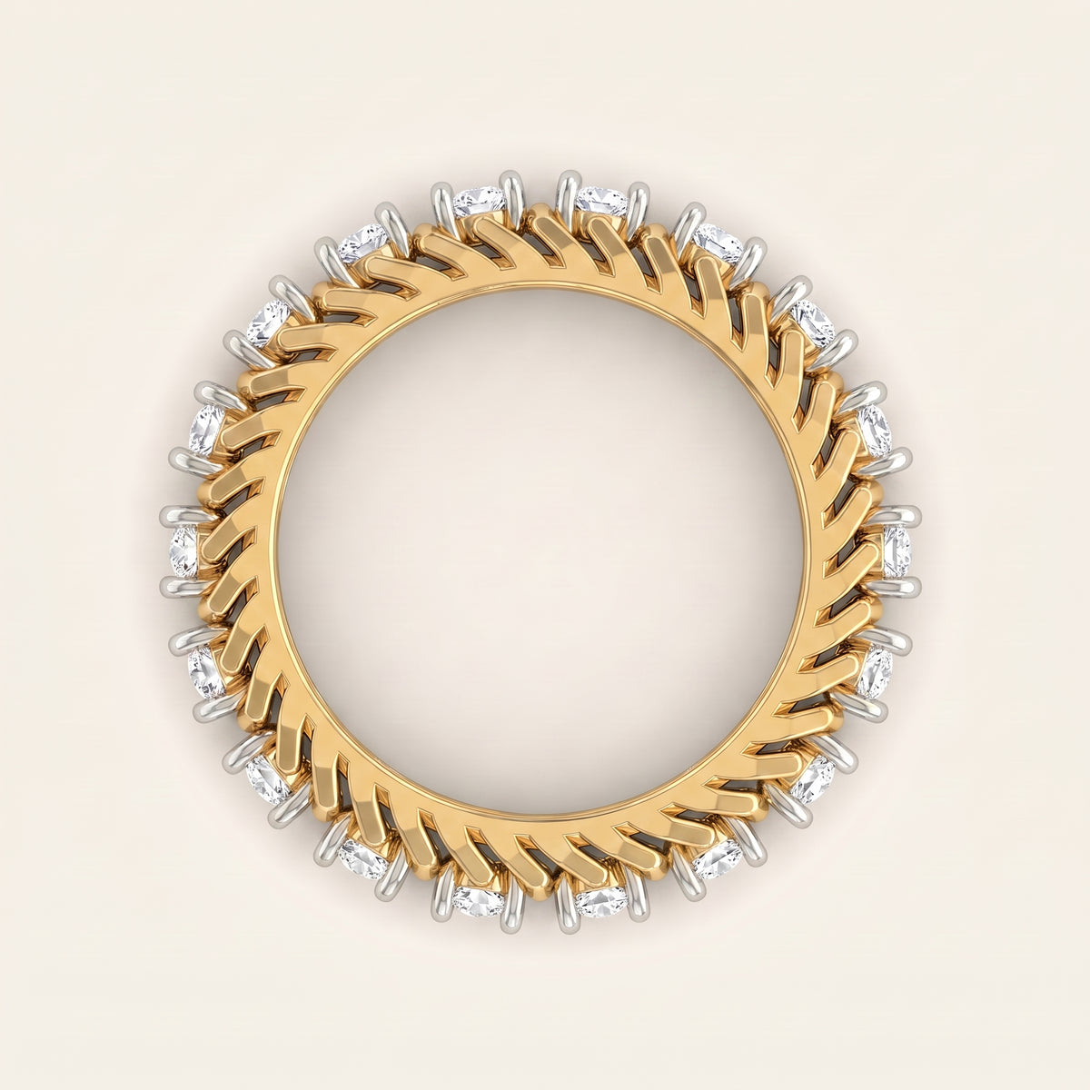 Braid lab-grown diamond ring