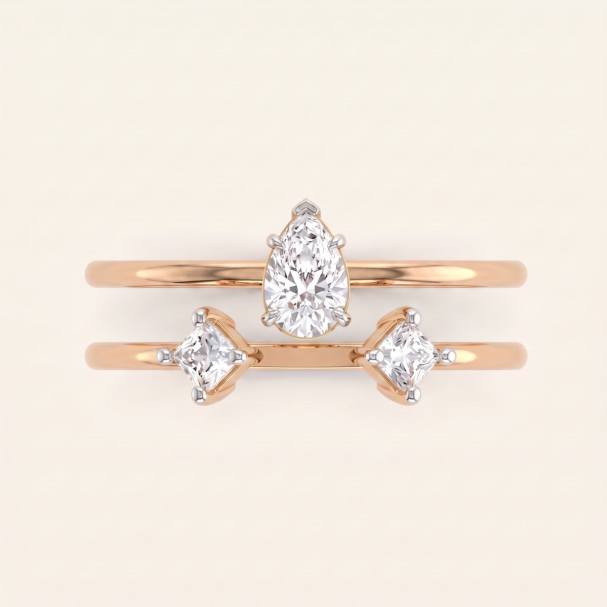 Gemini lab-grown diamond ring, view 8