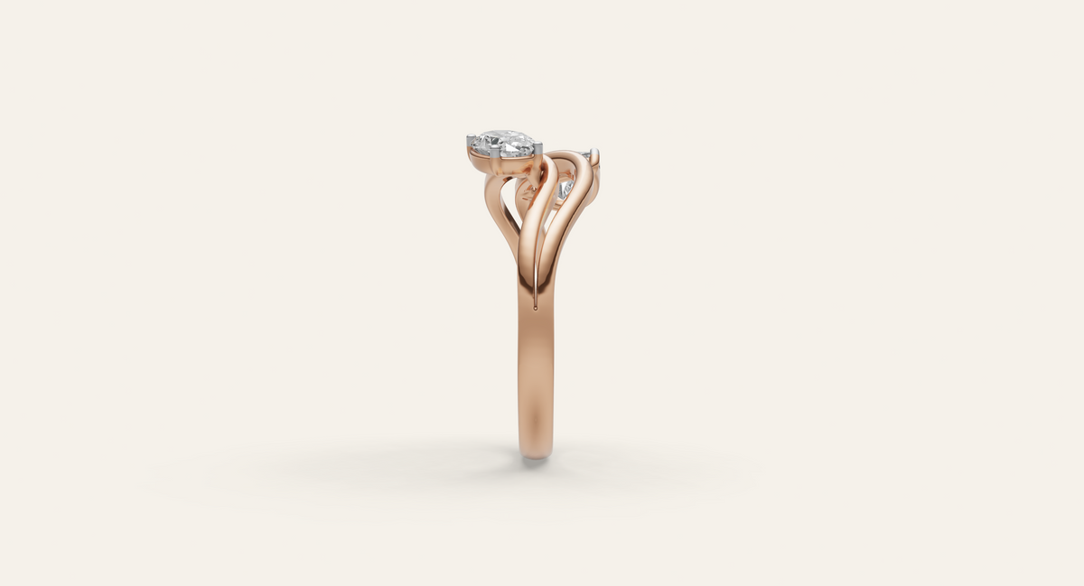 Sirena lab-grown diamond ring, view 6