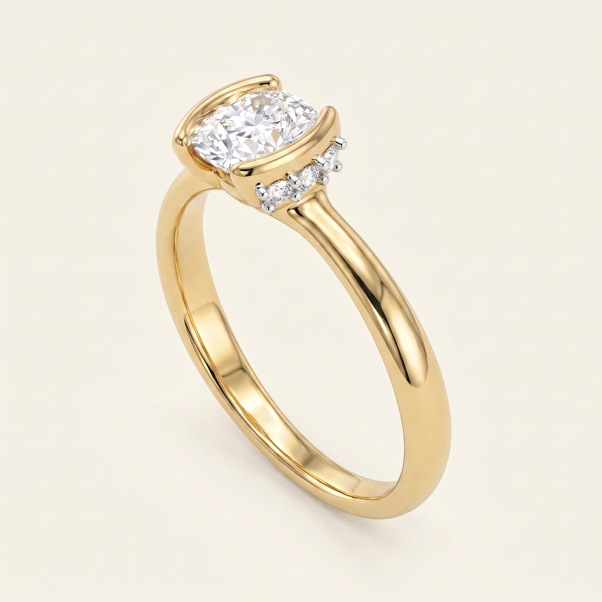 Hush lab-grown diamond ring, view 2