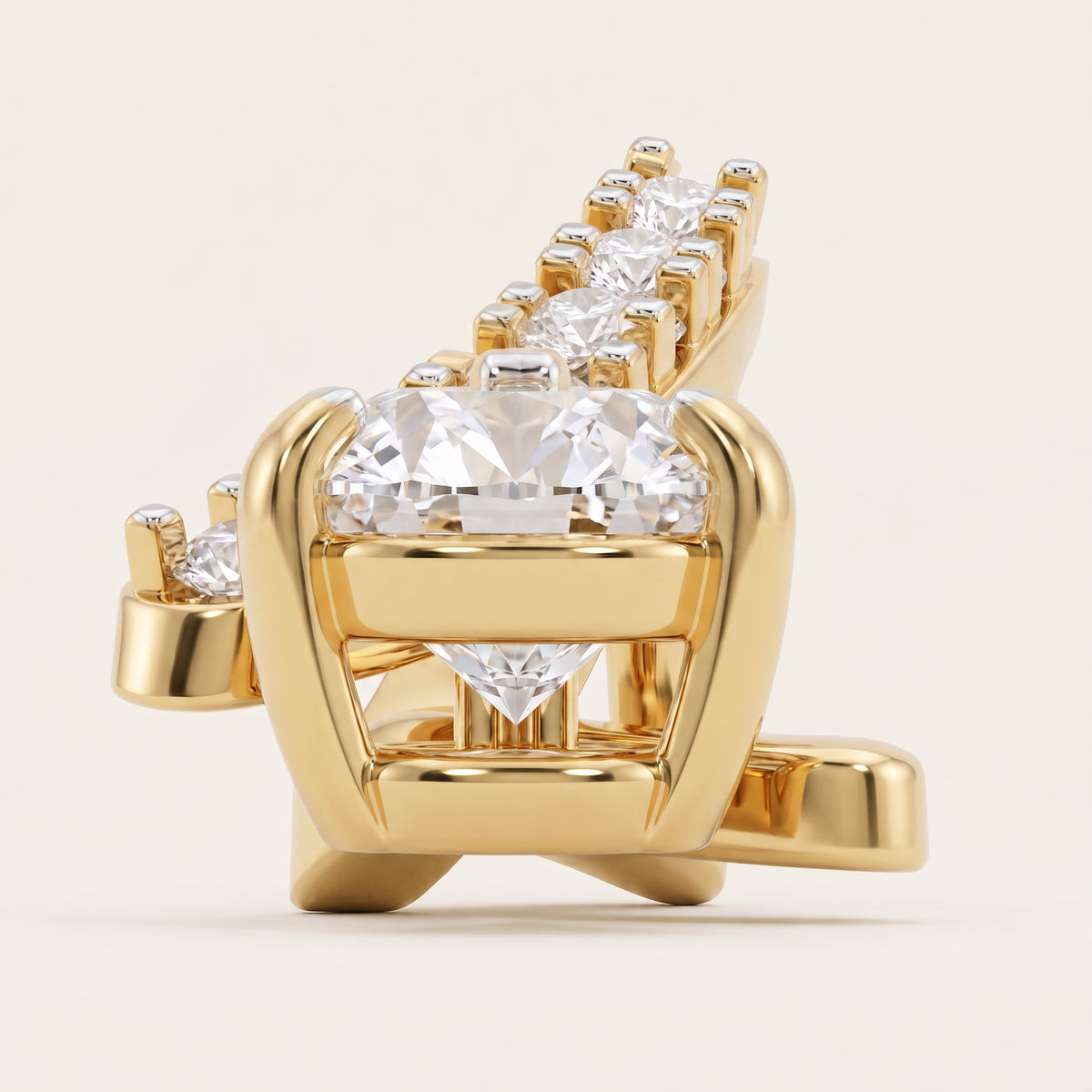Comet lab-grown diamond pendant, view 4