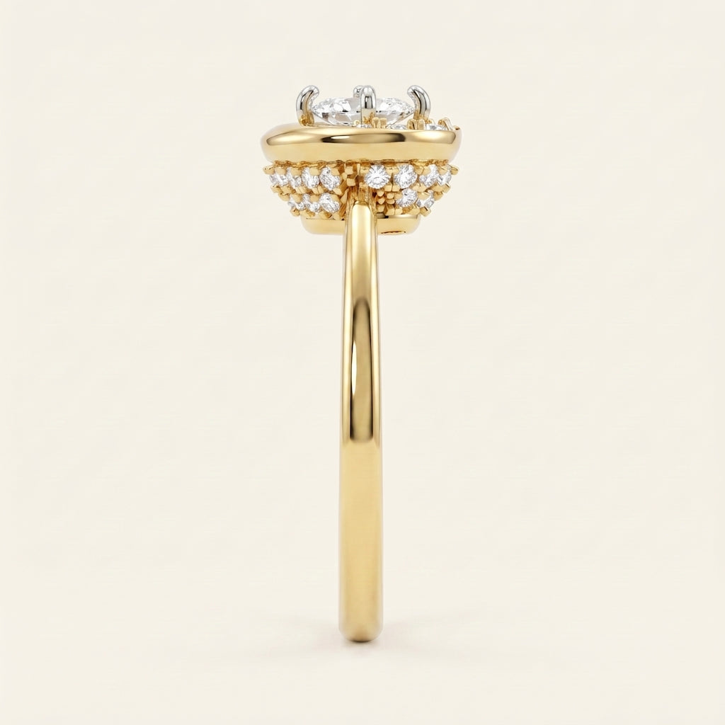Luna lab-grown diamond ring, view 2
