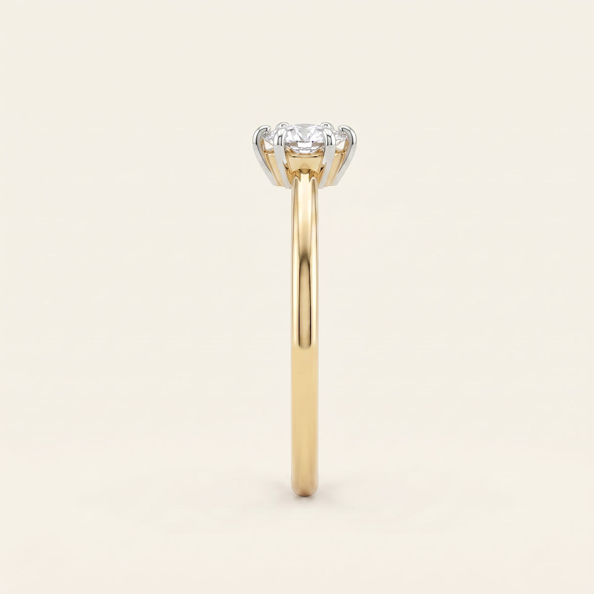 Compass lab-grown diamond ring, view 2