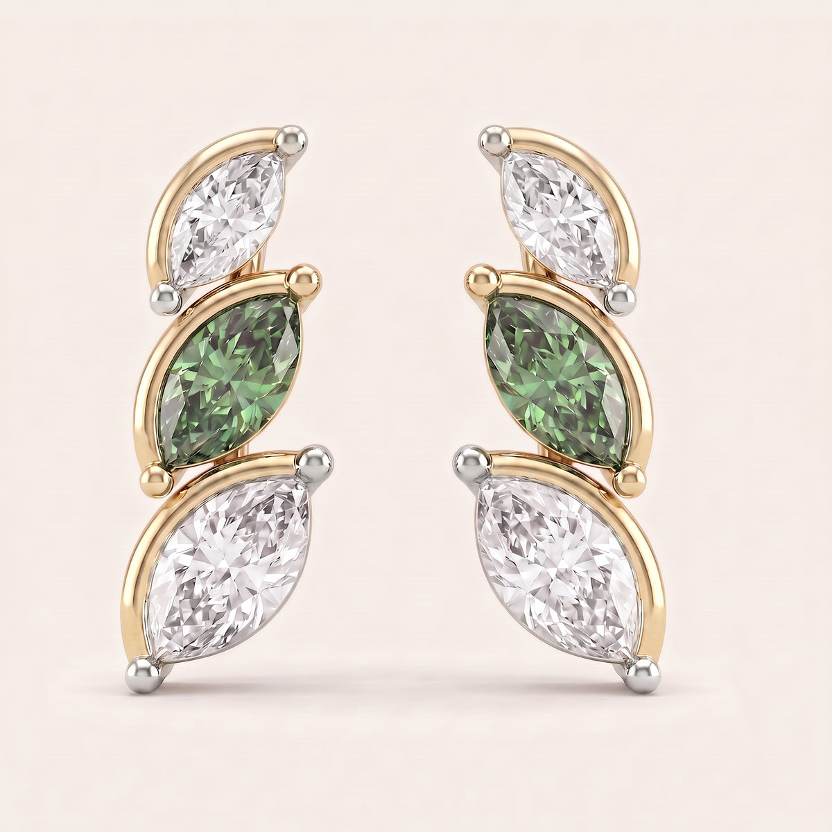 Fern lab-grown diamond earrings