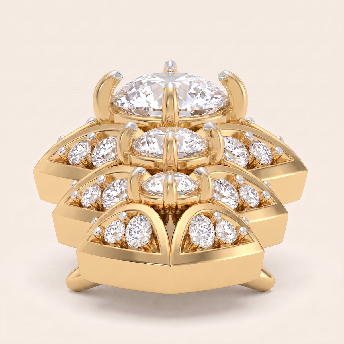 Tiara lab-grown diamond pendant, view 4