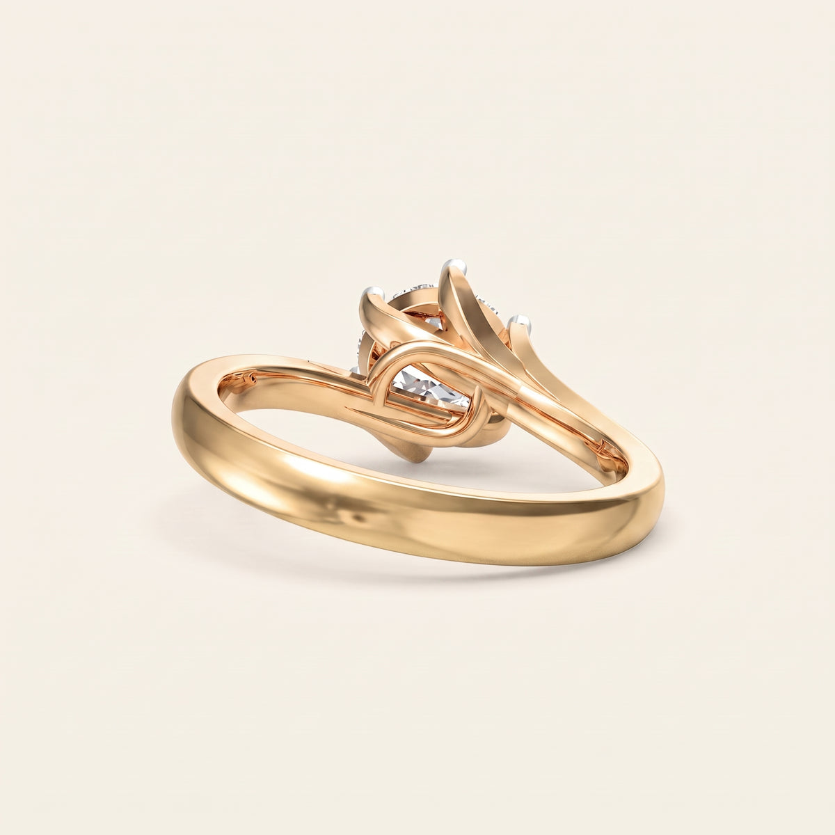 Rosebud lab-grown diamond ring, view 6