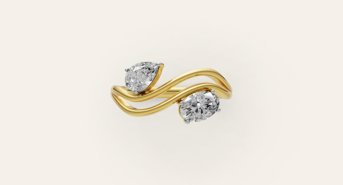Sirena lab-grown diamond ring, view 1