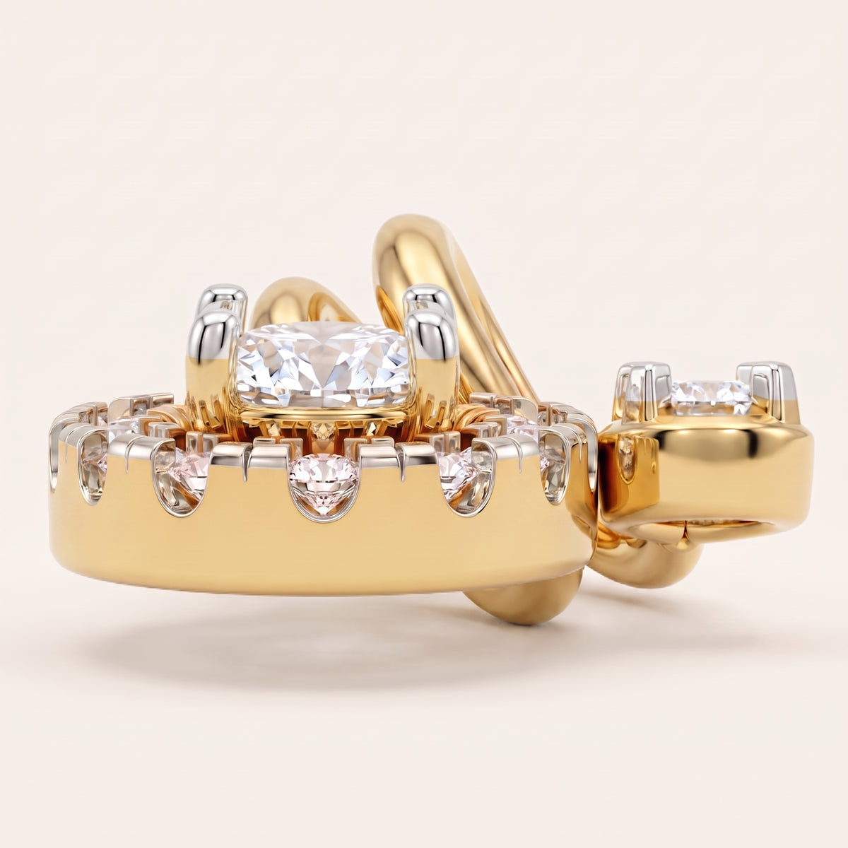 Ovalia lab-grown diamond pendant, view 4