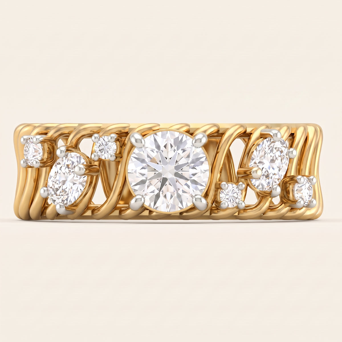 Tapestry lab-grown diamond ring