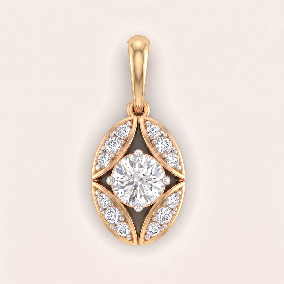 Iris lab-grown diamond pendant, view 8