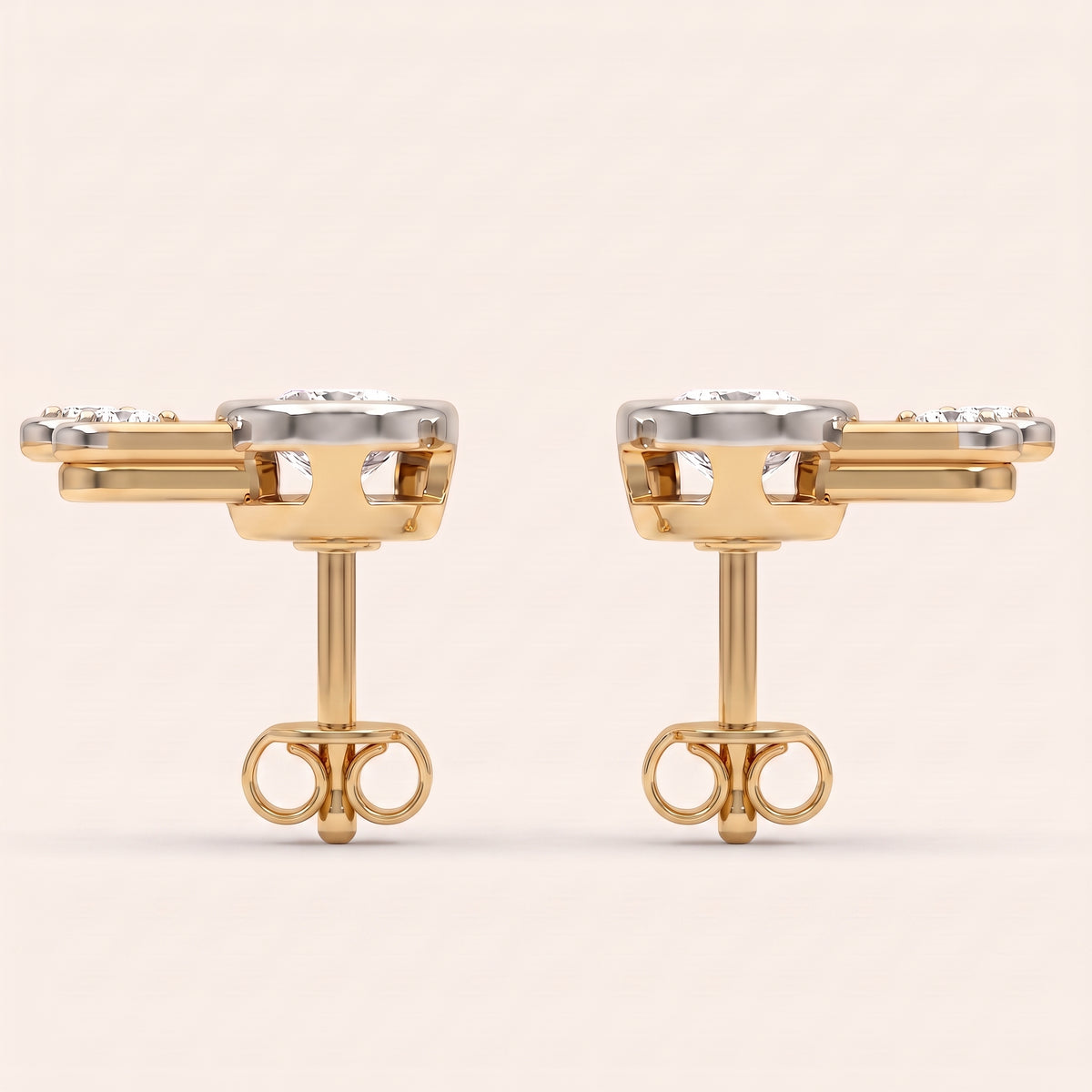 Dewfall lab-grown diamond earrings, view 6