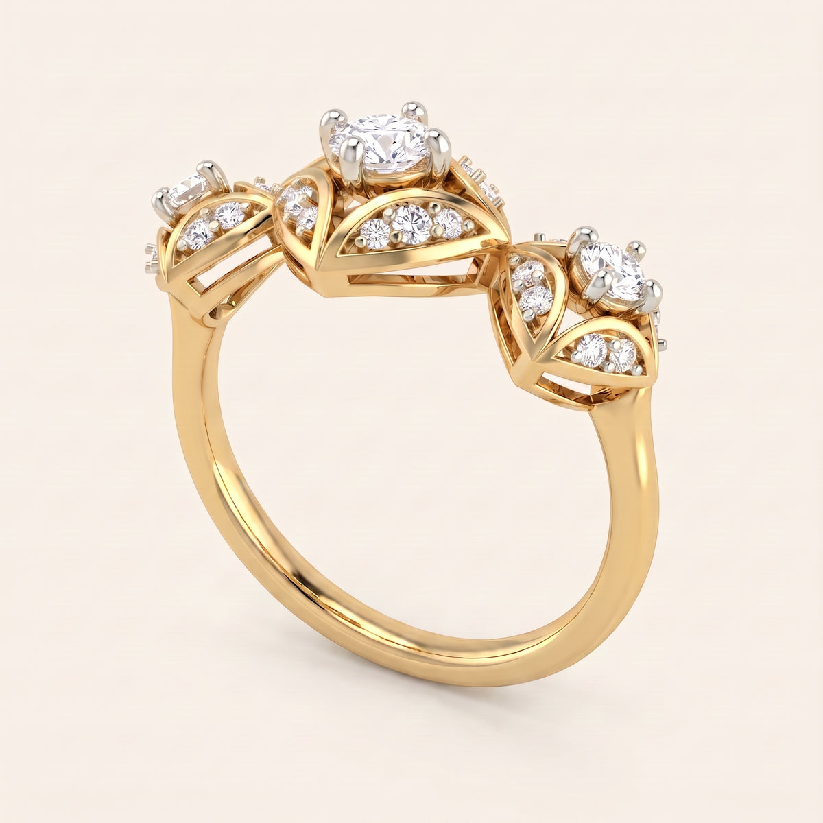 Tiara lab-grown diamond ring