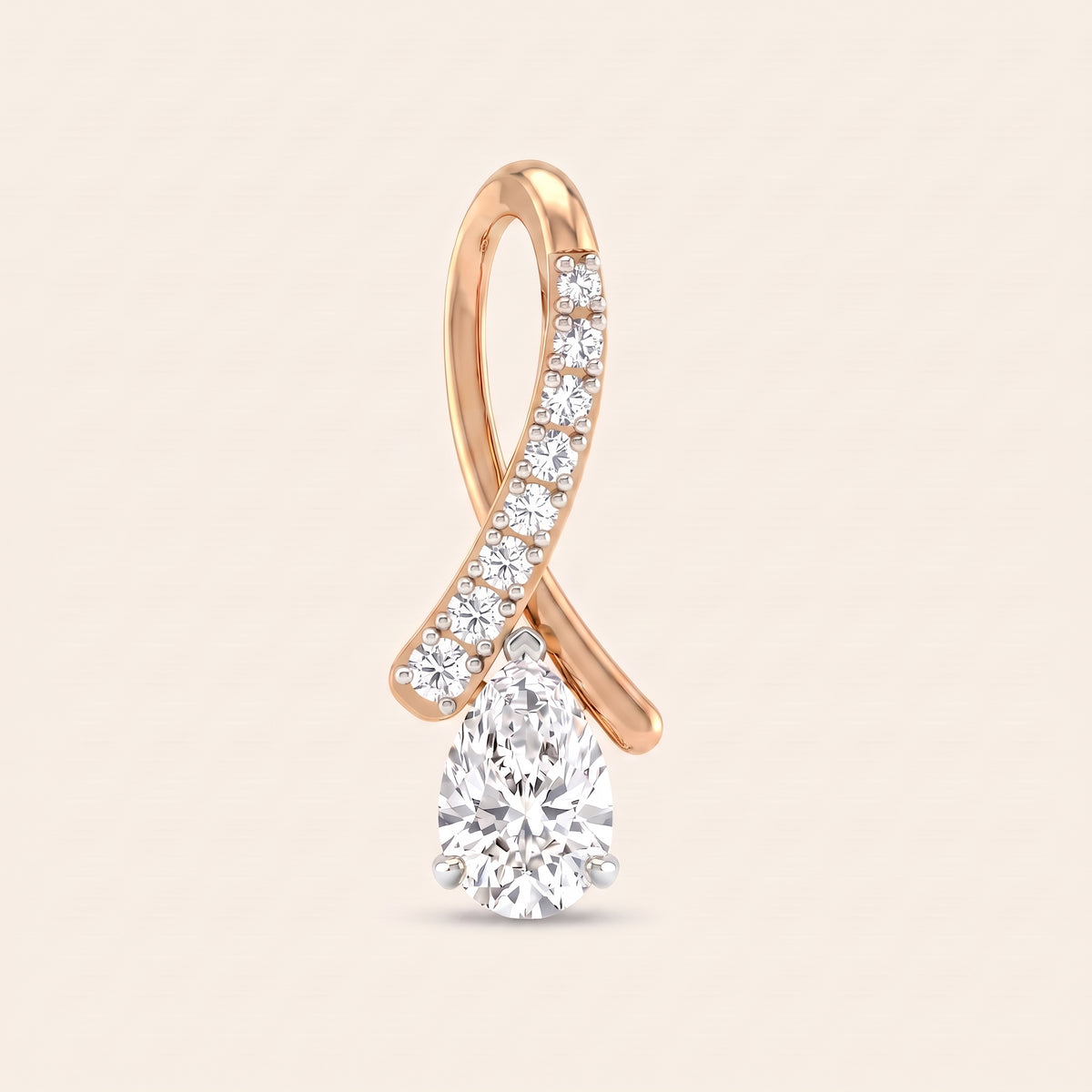 Comet lab-grown diamond pendant, view 7