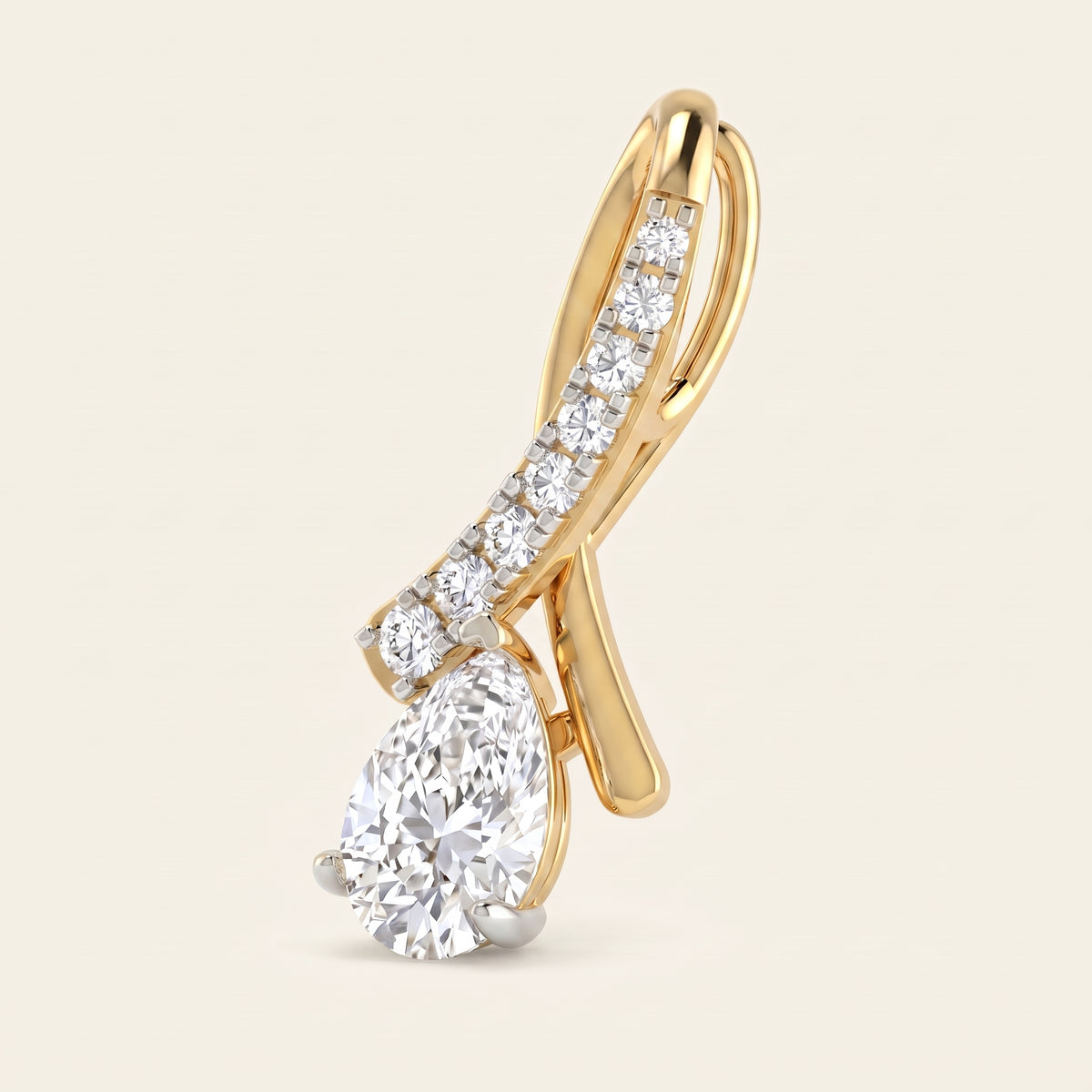 Comet lab-grown diamond pendant