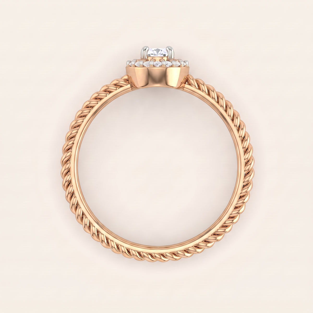 Marina lab-grown diamond ring, view 6