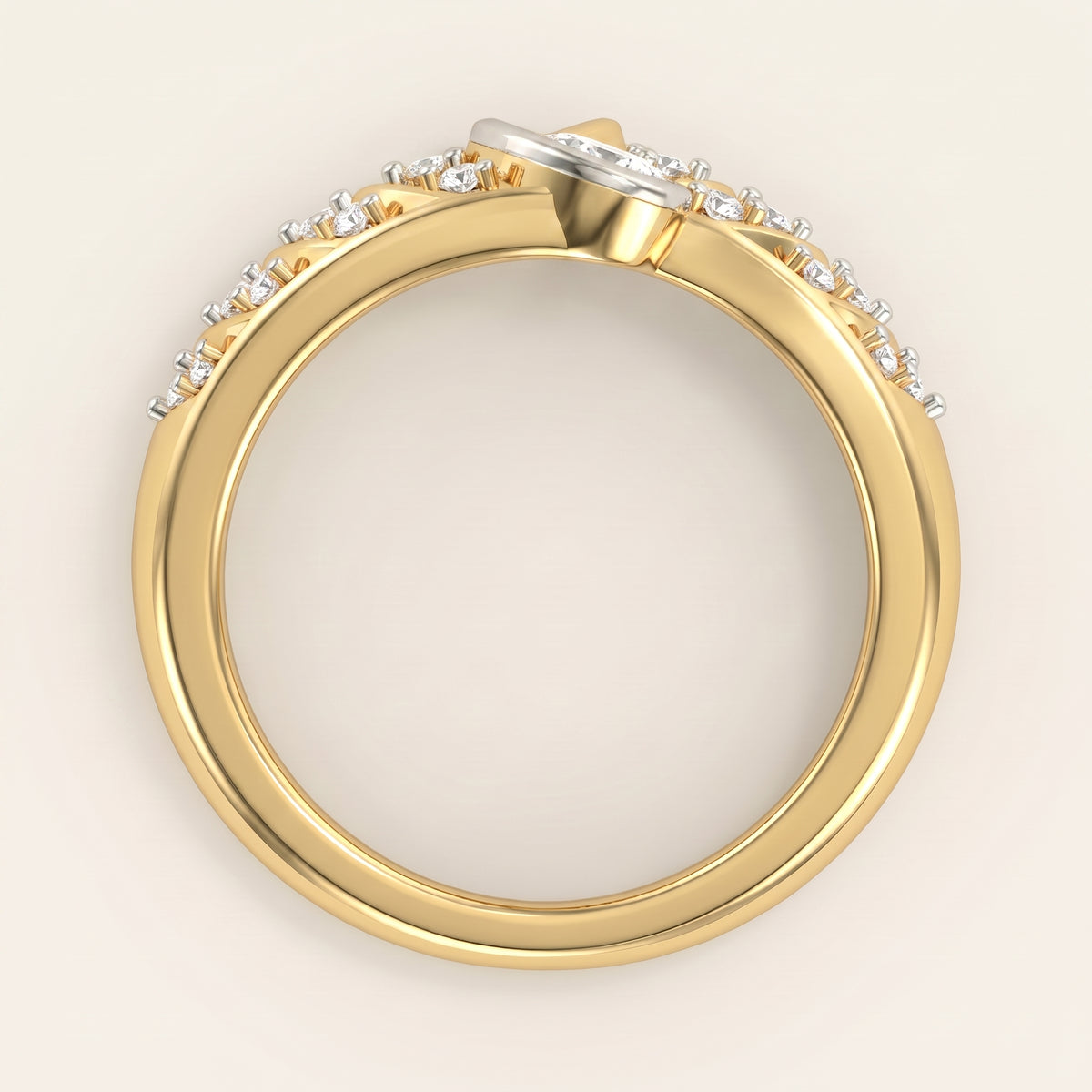 Mirage lab-grown diamond ring, view 3