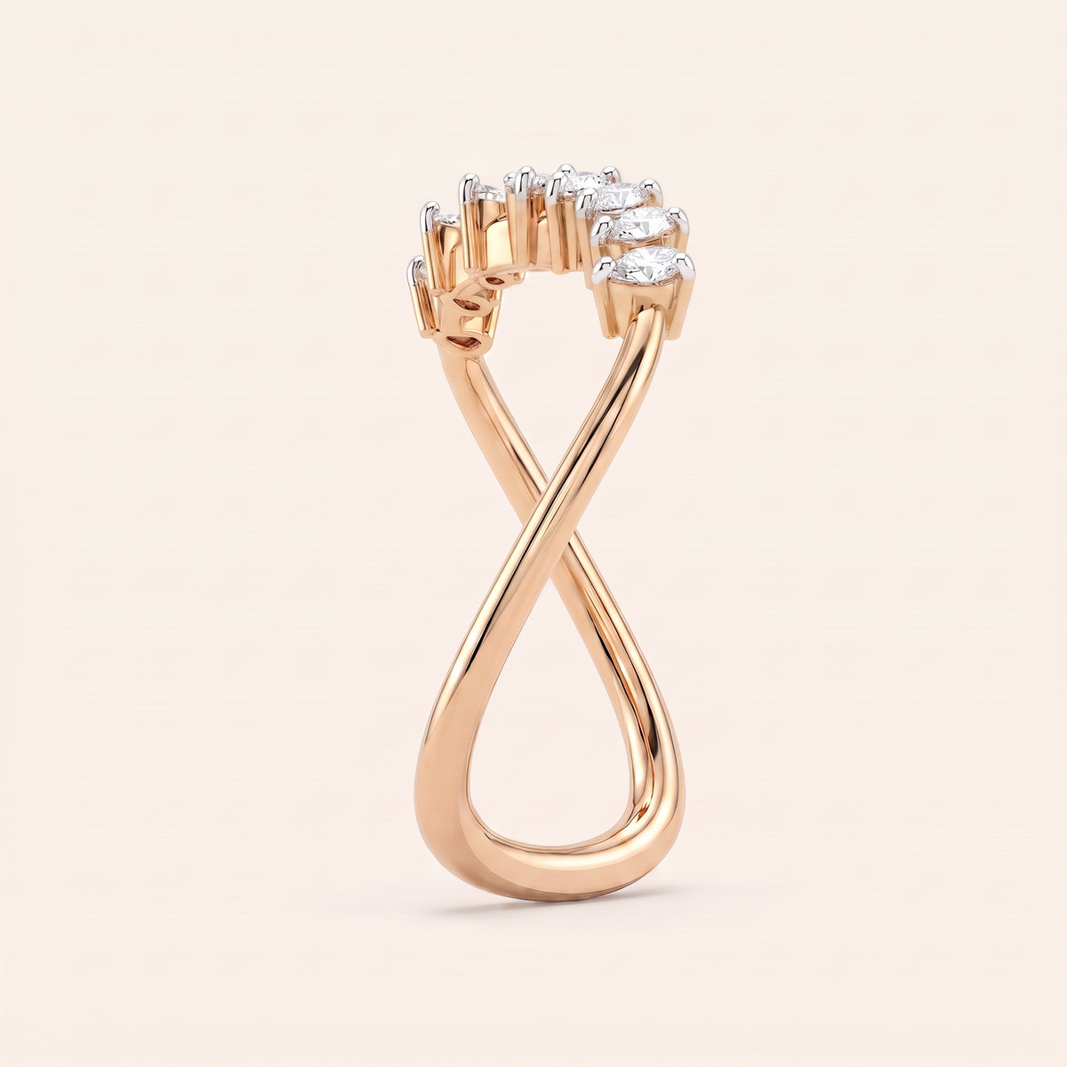 Eternelle lab-grown diamond ring, view 5