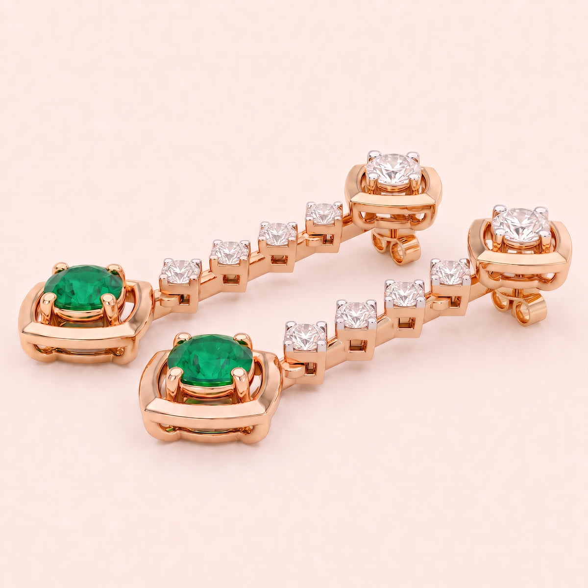 Envy lab-grown diamond earrings, view 8