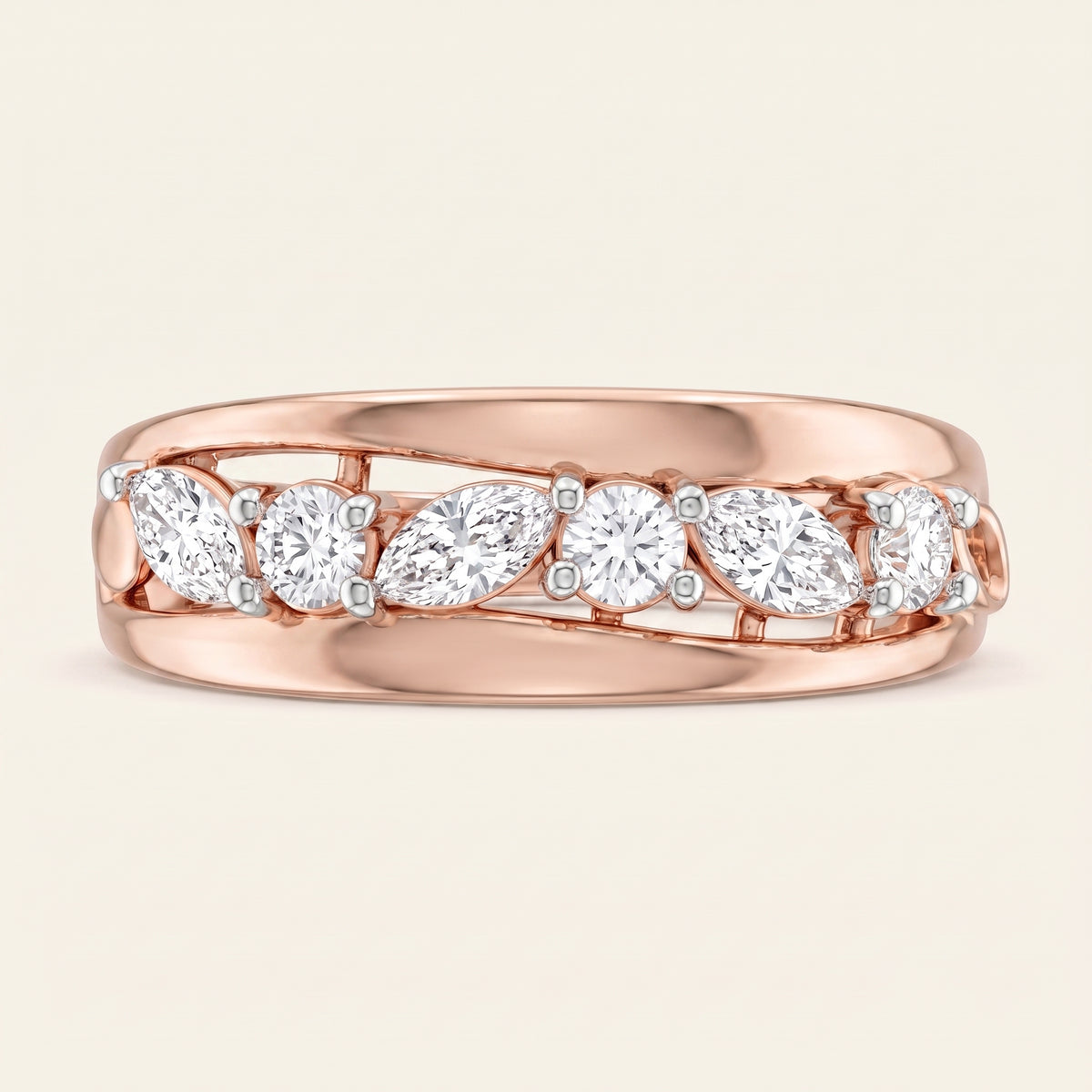 Cameo lab-grown diamond ring, view 2